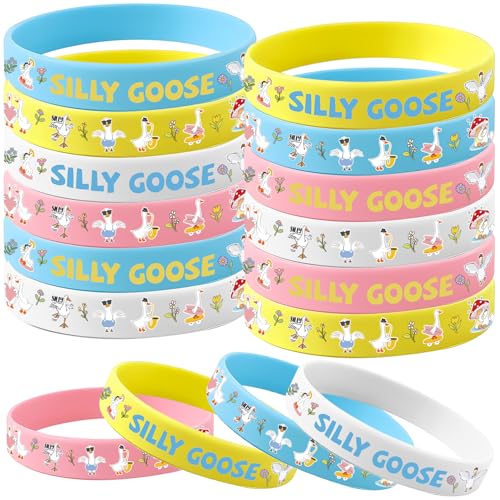 Lcnjscgo 24 Stück Silly Goose Party Favors Lustige Silly Goose Armbänder Silikon Armbänder Silly Goose Geburtstag Party Dekorationen Supplies Geschenke Goodie Bag Füllstoffe für Kinder Jungen Mädchen von Lcnjscgo