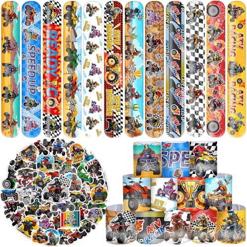 Lcnjscgo 74 Stück Vierrad-ATV-Partygeschenke, 24 Stück ATV-Armbänder, 50 Stück ATV-Aufkleber, ATV-Aufkleber, ATV-Geburtstagsparty-Dekorationen, Geschenke für Kinder, Klassenzimmer, Belohnungen Lcnjscgo 74 Stück Vierrad-ATV-Partygeschenke, 24 Stück ATV-Armbänder, 50 Stück ATV-Aufkleber, ATV-Aufkleber, ATV-Geburtstagsparty-Dekorationen, Geschenke für Kinder, Klassenzimmer, Belohnungen von Lcnjscgo