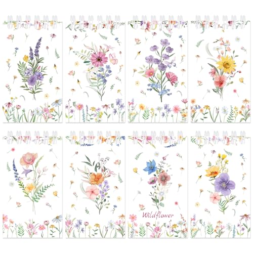 Lcnjscgo Mini-Notizbücher mit Wildblumen-Motiv, 24 Stück, Motiv: Wildblumen, Partygeschenke, Taschennotizblöcke, Tagebuch, Memo, Spiralnotizbücher für Geburtstag, Party, Büro, Schule, Klassenzimmer Lcnjscgo Mini-Notizbücher mit Wildblumen-Motiv, 24 Stück, Motiv: Wildblumen, Partygeschenke, Taschennotizblöcke, Tagebuch, Memo, Spiralnotizbücher für Geburtstag, Party, Büro, Schule, Klassenzimmer von Lcnjscgo