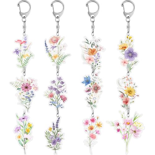 Lcnjscgo Wildblumen-Partygeschenke, 12 Stück, Wildblumen-Blumen-Acryl-Schlüsselanhänger für Wildblumen, Geburtstagsparty, Dekorationen, Geschenke für Kinder, Mädchen, Klassenzimmerpreise Lcnjscgo Wildblumen-Partygeschenke, 12 Stück, Wildblumen-Blumen-Acryl-Schlüsselanhänger für Wildblumen, Geburtstagsparty, Dekorationen, Geschenke für Kinder, Mädchen, Klassenzimmerpreise von Lcnjscgo
