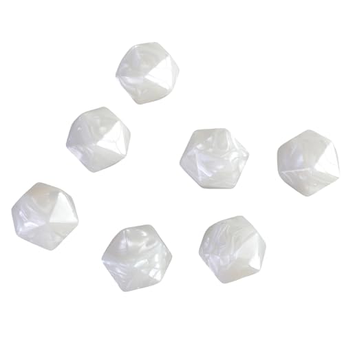 Ldabrye 20 Stück 20 Mm Acrylwürfel Mit Glatten Oberflächen Runde Rohlinge 20-seitige Würfel Leere Rohlinge Polyedrische Würfel Spiellehrmittel von Ldabrye