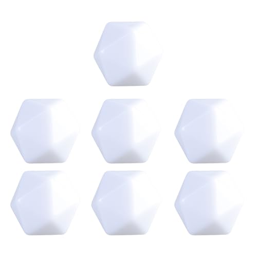 Ldabrye 20 Stück 20 Mm Acrylwürfel Mit Glatten Oberflächen Runde Rohlinge 20-seitige Würfel Leere Rohlinge Polyedrische Würfel Spiellehrmittel von Ldabrye