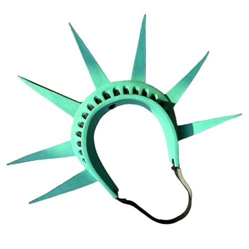 Freiheitsstatue Stirnband, Taschenlampe, Requisiten, Halloween-Kostüm, Freiheitsstatue, Cosplay-Zubehör für Damen, Cosplay, Halloween, Krone von Ldabrye