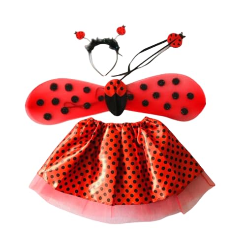 Kostüm für Kinder, Mädchen, Damen, Stirnbänder, Tutus, Rock, Stern, Marienkäfer, Flügel-Set für Halloween, Cosplays, Party, Halloween Kostüm für Kinder, Mädchen, Damen, Stirnbänder, Tutus, Rock, Stern, Marienkäfer, Flügel-Set für Halloween, Cosplays, Party, Halloween von Ldabrye