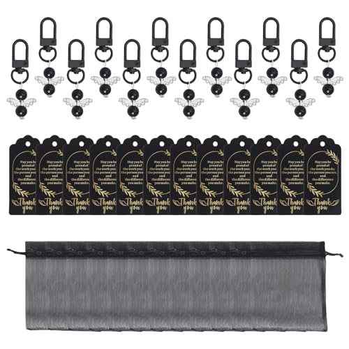 Ldabrye 12/36 Stück abgewinkelte Metall-Schlüsselanhänger aus Metall, um Dankbarkeit und gute Wünsche auszudrücken Ldabrye 12/36 Stück abgewinkelte Metall-Schlüsselanhänger aus Metall, um Dankbarkeit und gute Wünsche auszudrücken von Ldabrye