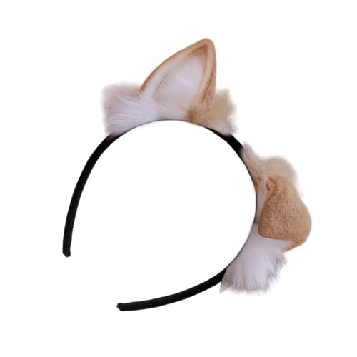 Ldabrye Anime-Haarband für Cosplay, japanischer Hundeohr-Haarreif, Halloween-Event, Haarband, Animationskostüm, Maskeraden, Kopfbedeckung Ldabrye Anime-Haarband für Cosplay, japanischer Hundeohr-Haarreif, Halloween-Event, Haarband, Animationskostüm, Maskeraden, Kopfbedeckung von Ldabrye