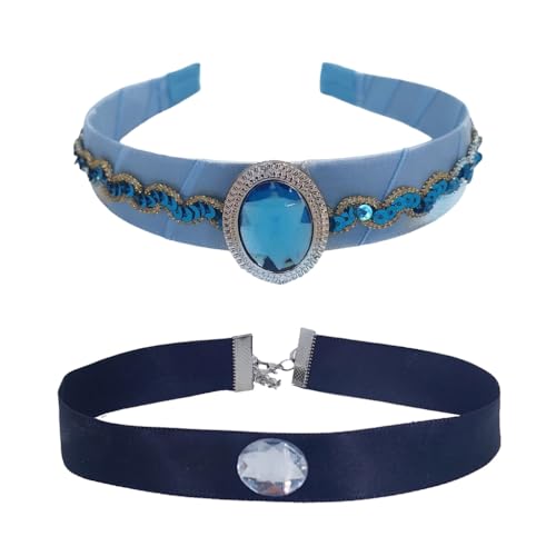 Ldabrye Bequemes Prinzessinnen-Stirnband und Choker-Halsketten-Set für Kinder, Geburtstag, Party, Verkleiden und Schuldrama Ldabrye Bequemes Prinzessinnen-Stirnband und Choker-Halsketten-Set für Kinder, Geburtstag, Party, Verkleiden und Schuldrama von Ldabrye