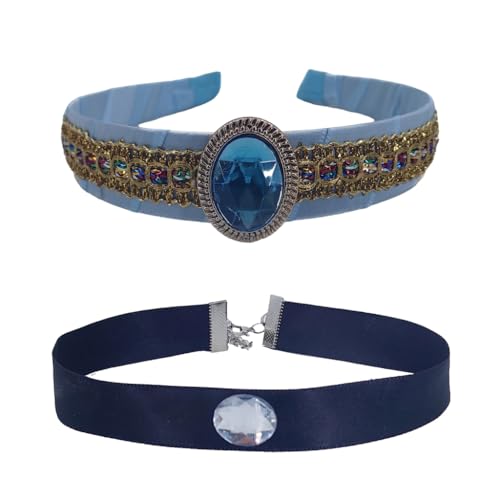 Ldabrye Bequemes Prinzessinnen-Stirnband und Choker-Halsketten-Set für Kinder, Geburtstag, Party, Verkleiden und Schuldrama Ldabrye Bequemes Prinzessinnen-Stirnband und Choker-Halsketten-Set für Kinder, Geburtstag, Party, Verkleiden und Schuldrama von Ldabrye