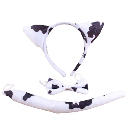Ldabrye Bühnen-Kostüm-Set, Plüsch, Anime-Ohr, Stirnband/Schwanz/Fliege, Outfit-Set für Kinder, Cosplay, Maskeraden, Partyzubehör Ldabrye Bühnen-Kostüm-Set, Plüsch, Anime-Ohr, Stirnband/Schwanz/Fliege, Outfit-Set für Kinder, Cosplay, Maskeraden, Partyzubehör von Ldabrye
