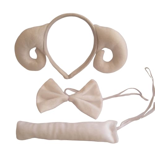 Ldabrye Bühnen-Kostüm-Set, Plüsch, Anime-Ohr, Stirnband/Schwanz/Fliege, Outfit-Set für Kinder, Cosplay, Maskeraden, Partyzubehör Ldabrye Bühnen-Kostüm-Set, Plüsch, Anime-Ohr, Stirnband/Schwanz/Fliege, Outfit-Set für Kinder, Cosplay, Maskeraden, Partyzubehör von Ldabrye