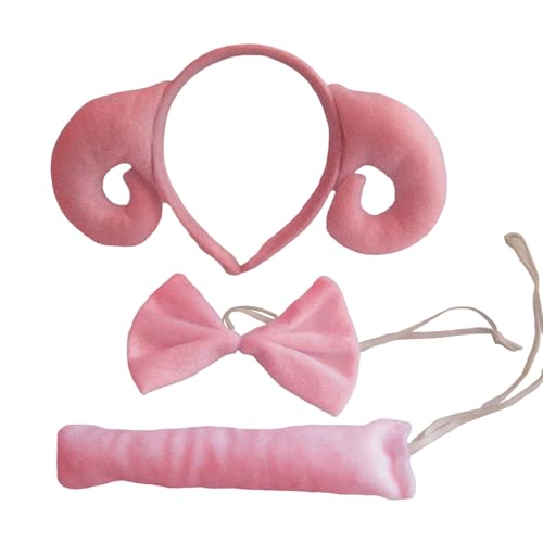Ldabrye Bühnen-Kostüm-Set, Plüsch, Anime-Ohr, Stirnband/Schwanz/Fliege, Outfit-Set für Kinder, Cosplay, Maskeraden, Partyzubehör Ldabrye Bühnen-Kostüm-Set, Plüsch, Anime-Ohr, Stirnband/Schwanz/Fliege, Outfit-Set für Kinder, Cosplay, Maskeraden, Partyzubehör von Ldabrye