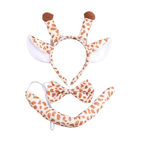 Ldabrye Bühnen-Kostüm-Set, Plüsch, Anime-Ohr, Stirnband/Schwanz/Fliege, Outfit-Set für Kinder, Cosplay, Maskeraden, Partyzubehör Ldabrye Bühnen-Kostüm-Set, Plüsch, Anime-Ohr, Stirnband/Schwanz/Fliege, Outfit-Set für Kinder, Cosplay, Maskeraden, Partyzubehör von Ldabrye