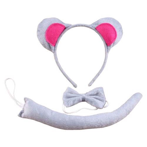 Ldabrye Bühnen-Kostüm-Set, Plüsch, Anime-Ohr, Stirnband/Schwanz/Fliege, Outfit-Set für Kinder, Cosplay, Maskeraden, Partyzubehör Ldabrye Bühnen-Kostüm-Set, Plüsch, Anime-Ohr, Stirnband/Schwanz/Fliege, Outfit-Set für Kinder, Cosplay, Maskeraden, Partyzubehör von Ldabrye