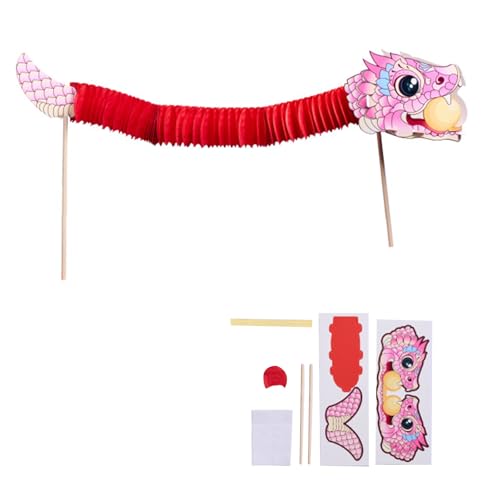 Ldabrye Chinesische Schlangentanzpapier Puppen Set Für Kid Interactive Assembly Spielzeug Set Fun Paper Puppen Schlangenhandwerk Versorgung Drache Drache von Ldabrye