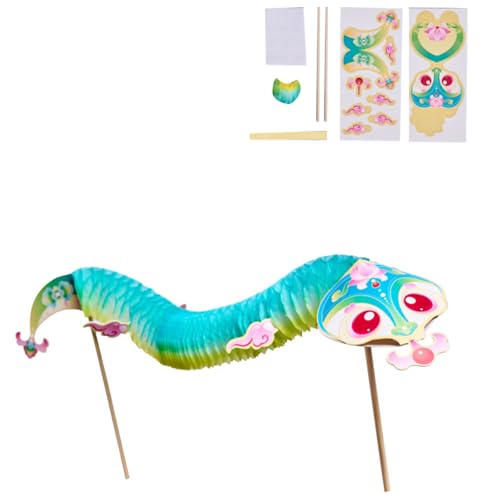 Ldabrye Chinesische Schlangentanzpapier Puppen Set Für Kid Interactive Assembly Spielzeug Set Fun Paper Puppen Schlangenhandwerk Versorgung Drache Drache von Ldabrye