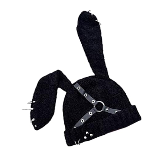 Ldabrye Dark Series Kaninchen Ohrhut Für Teenager Mädchen 2000er Cosplay Kostümkappen Winter Warm von Ldabrye