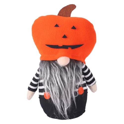 Ldabrye Einzigartige Ohne Gesicht Ältere Plüsch Gnomes Puppen Mit Kürbishut Tomtes Figuren Orament Für Halloween Partys Dekore von Ldabrye