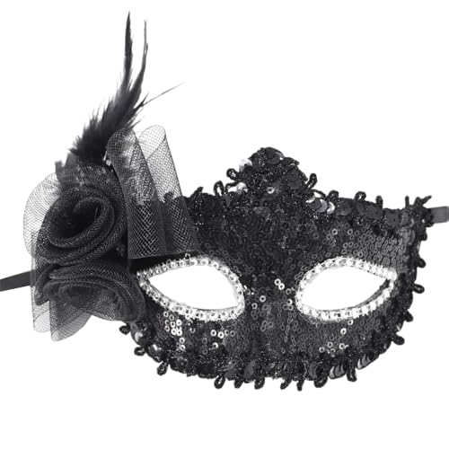 Ldabrye Federned Pailletten Maskerade Maske Halloween Party Augenblumendekoration Halbgesicht Für Frauen Cosplay Eyewears Party Maske Ldabrye Federned Pailletten Maskerade Maske Halloween Party Augenblumendekoration Halbgesicht Für Frauen Cosplay Eyewears Party Maske von Ldabrye