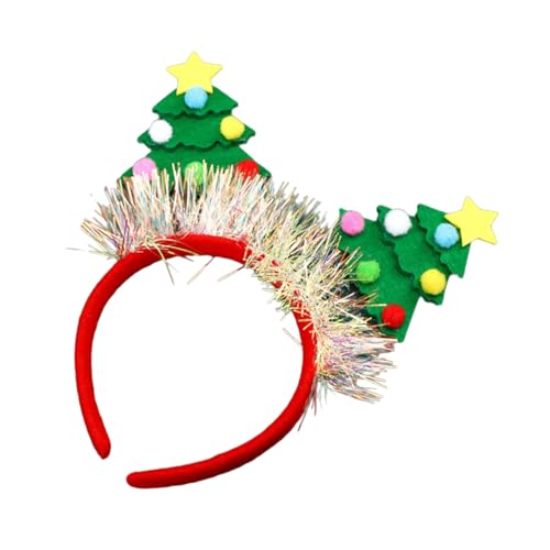 Ldabrye Feiertags-Ornament mit bequemem Weihnachtsbaum-geformtem Stirnband, einfach zu tragen, Kopfschmuck für Familienfeiern von Ldabrye
