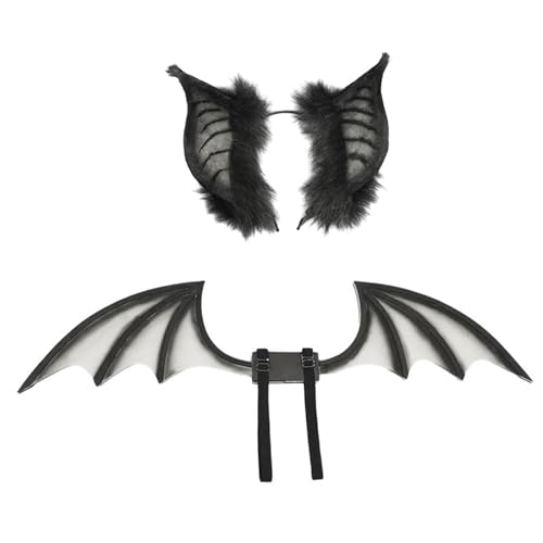 Ldabrye Fledermaus-Ohren-Flügel-Stirnbänder, modische Gothic-Kopfbedeckung, Rollenspiel-Kopfbedeckung für stilvolle Frauen und Party-Enthusiasten Ldabrye Fledermaus-Ohren-Flügel-Stirnbänder, modische Gothic-Kopfbedeckung, Rollenspiel-Kopfbedeckung für stilvolle Frauen und Party-Enthusiasten von Ldabrye