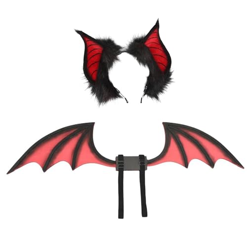 Ldabrye Fledermaus-Ohren-Flügel-Stirnbänder, modische Gothic-Kopfbedeckung, Rollenspiel-Kopfbedeckung für stilvolle Frauen und Party-Enthusiasten von Ldabrye