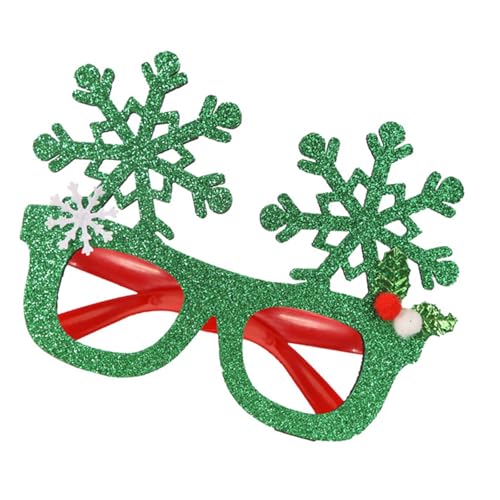 Ldabrye Funkelnde Schneeflocken-Weihnachtsbrille mit Design, Rollenspiel-Zubehör für Feiertage, Partys und festliche Veranstaltungen, Unisex, Schneeflocken-Glitzer-Brille Ldabrye Funkelnde Schneeflocken-Weihnachtsbrille mit Design, Rollenspiel-Zubehör für Feiertage, Partys und festliche Veranstaltungen, Unisex, Schneeflocken-Glitzer-Brille von Ldabrye