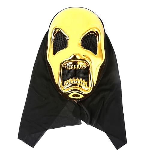 Ldabrye Ganzkopf-Totenkopf-Kopfbedeckung, gruseliger Totenkopf, Kopfbedeckung, Halloween, Cosplay, Kostüm für Erwachsene, Halloween, Maskerade, Cosplay-Party von Ldabrye