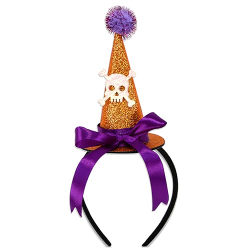 Ldabrye Hexe Halloween Kopfbedeckung Stirnband Foto Requisiten Party Cosplay Kostüme Tanzen Party Skelett Stirnband Halloween von Ldabrye