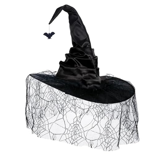 Ldabrye Hexenhut Für Halloween Party Tulle Spiderweb Zauberer Caps Cosplay Kostümzubehör Kopfbedeckung Maskerades Party Supply von Ldabrye