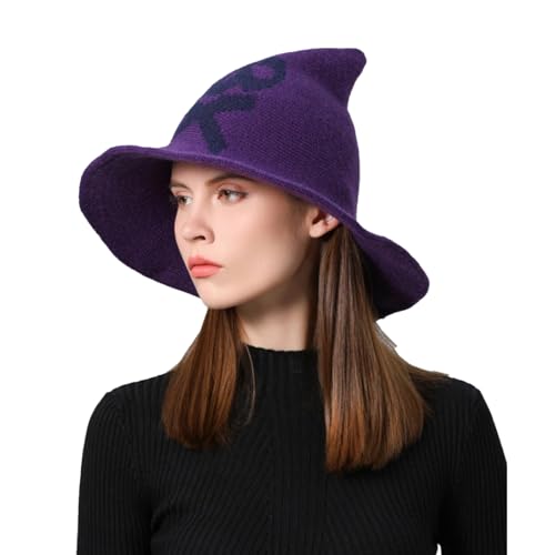 Ldabrye Hexenhut Halloween Party Wizard Festival Kostüm Kleid Breit Grenzhut Für Stilvolle Party Look von Ldabrye