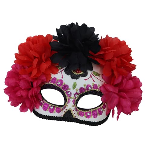 Ldabrye Maskerades Augenmaske mit Totenkopf-Motiv, ausgefallene Karnevals-Augenmaske, für den ganzen Tag zu tragen mit jedem Kostüm Ldabrye Maskerades Augenmaske mit Totenkopf-Motiv, ausgefallene Karnevals-Augenmaske, für den ganzen Tag zu tragen mit jedem Kostüm von Ldabrye