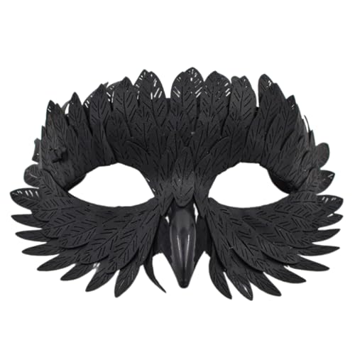 Masquerade Animal Halbe Gesichtsrolle Spielen Party Vogelschnabel Gefiedert Halloween Kostüm Vogel Schnabel Feder Halbgesicht Rollenspiel Masquerade von Ldabrye