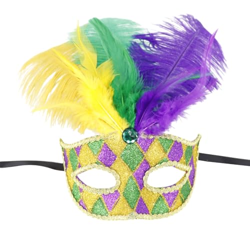 Ldabrye Masquerade Maske Halloween Kostüm Venezianer Halbgesicht Mardi Gras Party Gefiederte Halloween Venezian Ldabrye Masquerade Maske Halloween Kostüm Venezianer Halbgesicht Mardi Gras Party Gefiederte Halloween Venezian von Ldabrye