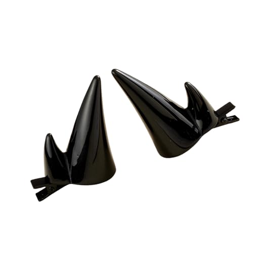Ldabrye Stilvoller Teufelshorn-Kopfschmuck aus Kunstharz, sicherer Seitenclip für Cosplay, Kostüm, Maskeraden, Partys, Versammlungen, Verkleidungen, Party-Haar-Accessoire von Ldabrye