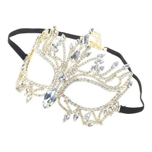 Ldabrye Strass-Maskerade, halbes Gesicht, Halloween-Party für Männer und Frauen, Halloween-Party, Maskerade, Dekoration, einzigartig von Ldabrye