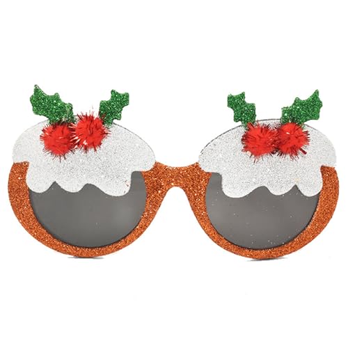 Ldabrye Weihnachtsfeier Brille Weihnachten Glitzern Dekoration Kostüm Brille Rahmen Für Weihnachtsferien Party Dekorationen von Ldabrye