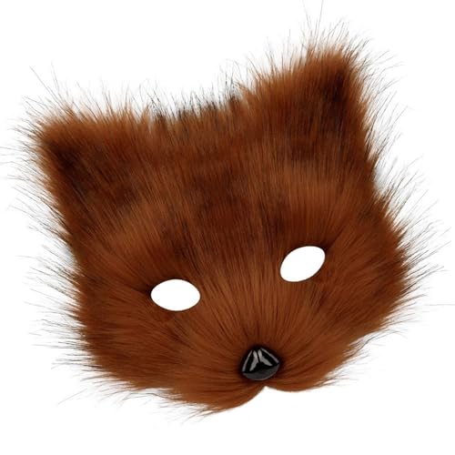 Ldabrye Wolfs-Füchsgesicht mit elastischem Band für Damen und Herren, Halloween-Tierkostüm, Dekoration, Zubehör für Maskerade Ldabrye Wolfs-Füchsgesicht mit elastischem Band für Damen und Herren, Halloween-Tierkostüm, Dekoration, Zubehör für Maskerade von Ldabrye