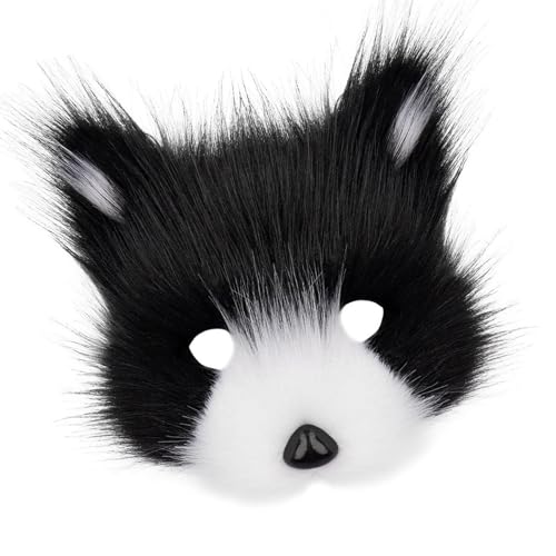 Ldabrye Wolfs-Füchsgesicht mit elastischem Band für Damen und Herren, Halloween-Tierkostüm, Dekoration, Zubehör für Maskerade Ldabrye Wolfs-Füchsgesicht mit elastischem Band für Damen und Herren, Halloween-Tierkostüm, Dekoration, Zubehör für Maskerade von Ldabrye
