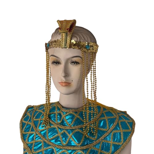 Ldabrye Zarte Schlangen Haarband Cosplay Stirnbänder Für Halloween Cosplay Queen Von Ägypt Goldenen Perlen Halloween Kopfbedeckung von Ldabrye