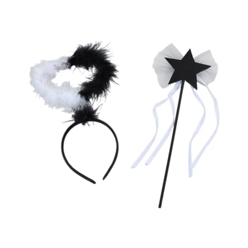 Ldabrye Zauberstab-Haarband-Set für Fotostudio, Halloween, auffällige Requisiten für Halloween, Cosplay, Party, Alltag, Kopfbedeckung Ldabrye Zauberstab-Haarband-Set für Fotostudio, Halloween, auffällige Requisiten für Halloween, Cosplay, Party, Alltag, Kopfbedeckung von Ldabrye