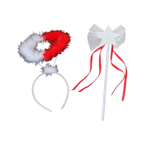 Ldabrye Zauberstab-Haarband-Set für Fotostudio, Halloween, auffällige Requisiten für Halloween, Cosplay, Party, Alltag, Kopfbedeckung von Ldabrye