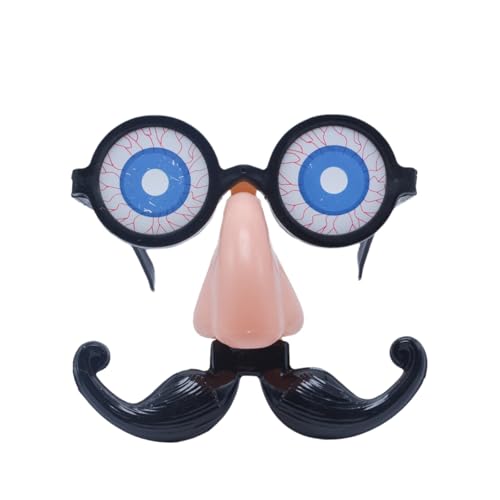 Lustige Brille Mit Falscher Nase Und Schnurrbart Augapfelbrille Und Schnurrbart Cosplay Party Dress Up Requisiten Für Halloween von Ldabrye