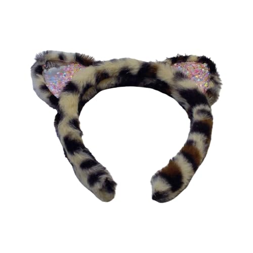 Stilvolle Leoparden-Kopfbedeckung Cosplay Maskeraden Stirnbänder Kinder Haarreifen für Halloween Rollenspiele von Ldabrye