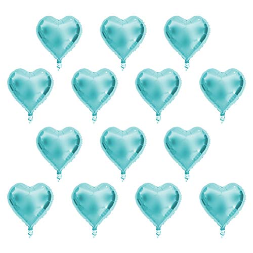 10pcs 10 Zoll Herz Aluminium Folienballons Automatische Versiegelung Heliumballons für Party Hochzeits Geburtstagdekorationen Gold Blau silberrot rot blau rosa champagner gold (Feney Blue) von Ldafava