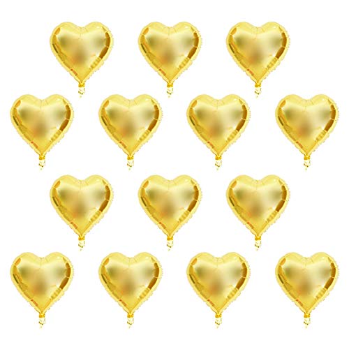 10pcs 10 Zoll Herz Aluminium Folienballons Automatische Versiegelung Heliumballons für Party Hochzeits Geburtstagdekorationen Gold Blau silberrot rot blau rosa champagner gold (Gold) von Ldafava