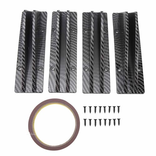 Ldafava Auto hinter dem unteren Spoiler Sporty Universal ABS Heck Stoßfänger Chassis Diffusor Lippenflügel Splitter verbessert die Leistung für 1 Serie E90 E91 A3 W117 (Kohlefaserstil) von Ldafava