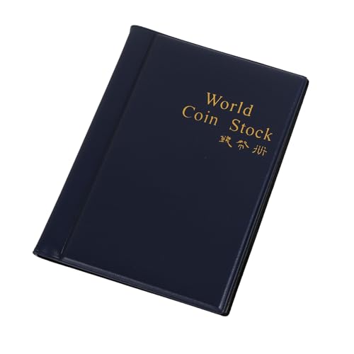 Ldafava Tragbare Münzalbumsammlung Buch 10 Seiten 120 Münzen Halter Kompaktlagerung für Münzsammler -Token -Medaillen Rot Blue Black 15 x 11 cm (Blau) von Ldafava