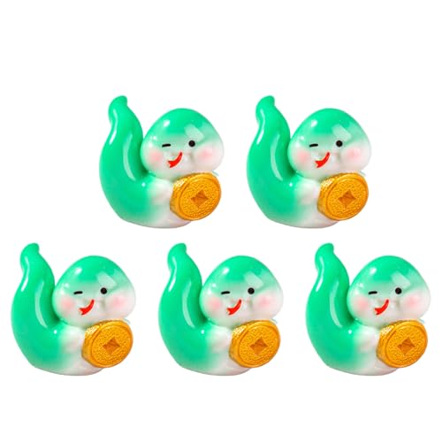 5 Stück Sternzeichen farbwechselnde Schlangenharz-Figuren für Kuchendekorationen 2025 Schlangenjahr, Miniaturen, dekorative Ornamente von Ldbuejiaja