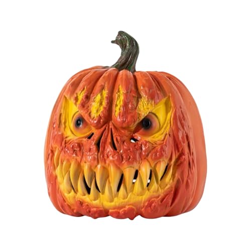Ldbuejiaja Gruseliger Kürbis-Kürbis-Kopfbedeckung, voller Kopf, Kürbis für Erwachsene und Kinder, Maskerade, Halloween-Party-Dekoration von Ldbuejiaja