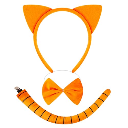 Ldbuejiaja Katzenkostüm-Set, Ohrenschwanz, Bowite, Tutu, Rock, Tier-Kostüm, Zubehör für Kinder, Mädchen, Halloween, Cosplays, Requisiten Ldbuejiaja Katzenkostüm-Set, Ohrenschwanz, Bowite, Tutu, Rock, Tier-Kostüm, Zubehör für Kinder, Mädchen, Halloween, Cosplays, Requisiten von Ldbuejiaja